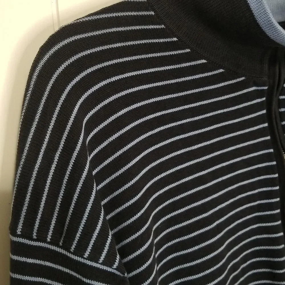 Banana Republic Pullover Sweater Mens XL Stretch Pima Cotton Striped